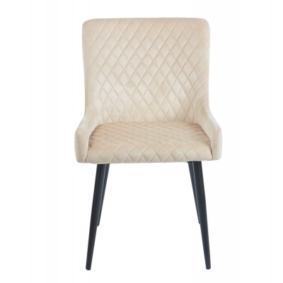 VANESA BEIGE VELVET ΥΦΑΣΜΑ ΚΑΡΕΚΛΑ ΜΕΤΑΛΛΙΚΗ 46X62X86εκ.
