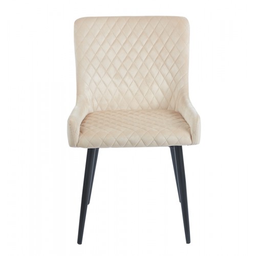 VANESA BEIGE VELVET ΥΦΑΣΜΑ ΚΑΡΕΚΛΑ ΜΕΤΑΛΛΙΚΗ Τραπεζαρία