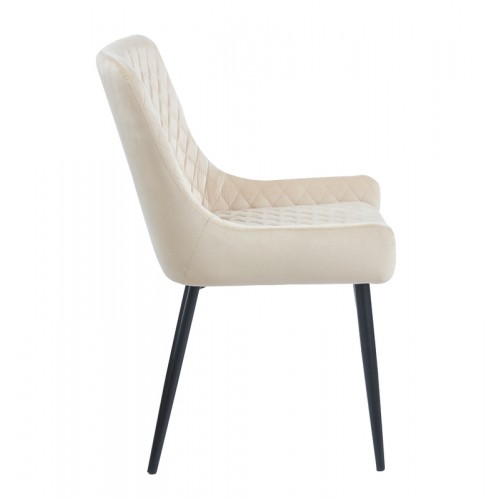 VANESA BEIGE VELVET ΥΦΑΣΜΑ ΚΑΡΕΚΛΑ ΜΕΤΑΛΛΙΚΗ Τραπεζαρία
