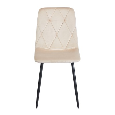 EVA BEIGE VELVET ΥΦΑΣΜΑ ΚΑΡΕΚΛΑ ΜΕΤΑΛΛΙΚΗ 43X55X90εκ.