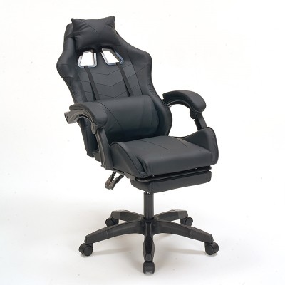 A9937 ΜΑΥΡΟ PVC ΠΟΛΥΘΡΟΝΑ GAMING-ΜΕ ΥΠΟΠΟΔΙΟ Έπιπλα Γραφείου
