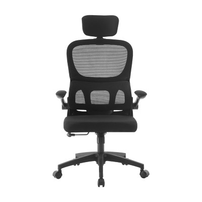 A9935 ΜΑΥΡΟ MESH ΠΟΛΥΘΡΟΝΑ ΓΡΑΦΕΙΟΥ 62Χ64Χ42-114-52-125εκ.