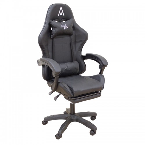 A9950 ΜΑΥΡΟ PVC ΠΟΛΥΘΡΟΝΑ GAMING-ΜΕ ΥΠΟΠΟΔΙΟ 61Χ62Χ45-118-54-127εκ. Έπιπλα Γραφείου