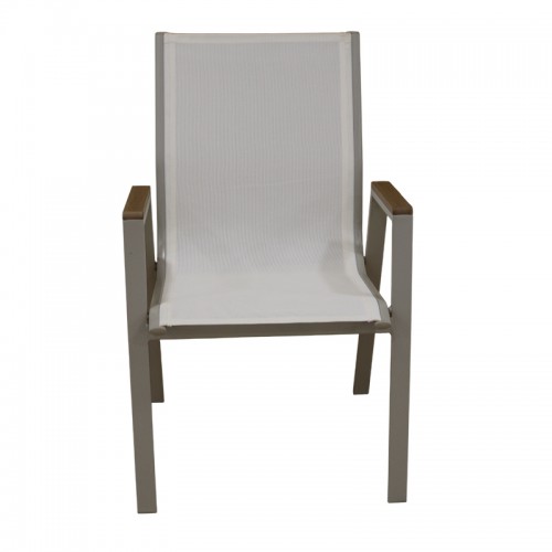 SELBY CAPPUCCINO-WHITE TEXT ΜΕΤΑΛΛΙΚΗ ΠΟΛ-ΝΑ 56Χ64Χ90εκ. Εξωτερικού Χώρου