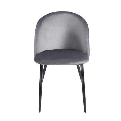 RIO GREY VELVET ΥΦΑΣΜΑ ΚΑΡΕΚΛΑ ΜΕΤΑΛΛΙΚΗ 50X52X81εκ.