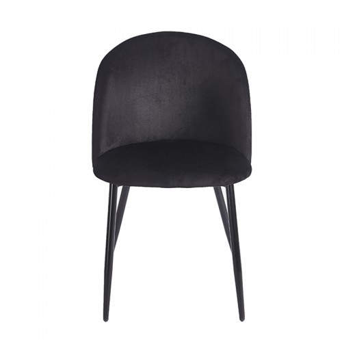 RIO BLACK VELVET ΥΦΑΣΜΑ ΚΑΡΕΚΛΑ ΜΕΤΑΛΛΙΚΗ 50X52X81εκ. Τραπεζαρία