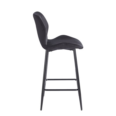 DYLAN BLACK VELVET ΥΦΑΣΜΑ 65εκ. ΣΚΑΜΠΟ ΜΕΤΑΛΛΙΚΟ 46X45X65-95εκ. Τραπεζαρία
