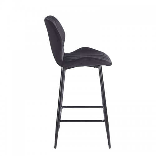 DYLAN BLACK VELVET ΥΦΑΣΜΑ 65εκ. ΣΚΑΜΠΟ ΜΕΤΑΛΛΙΚΟ 46X45X65-95εκ. Τραπεζαρία