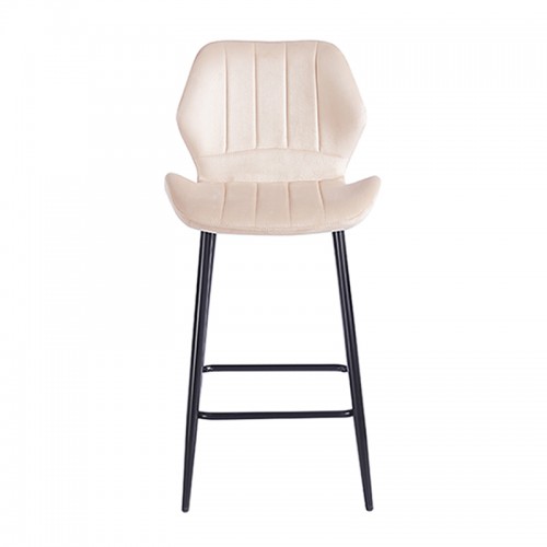 DYLAN BEIGE VELVET ΥΦΑΣΜΑ 65εκ. ΣΚΑΜΠΟ ΜΕΤΑΛΛΙΚΟ 46X45X65-95εκ. Τραπεζαρία