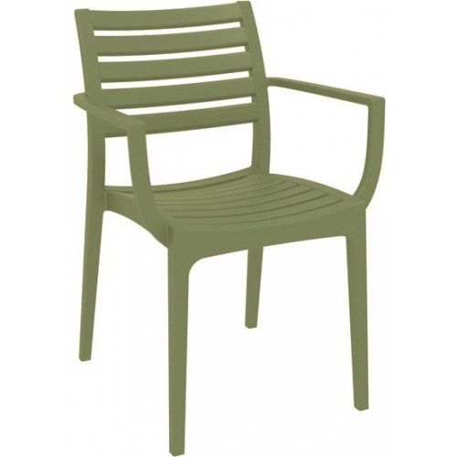 ARTEMIS OLIVE GREEN ΠΟΛΥΘΡΟΝΑ ΠΟΛ/ΝΙΟΥ 58X58X83.5εκ. Εξωτερικού Χώρου