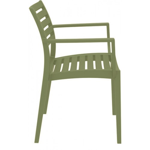 ARTEMIS OLIVE GREEN ΠΟΛΥΘΡΟΝΑ ΠΟΛ/ΝΙΟΥ 58X58X83.5εκ. Εξωτερικού Χώρου