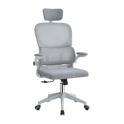 A9935 WHITE-GREY MESH ΠΟΛΥΘΡΟΝΑ ΓΡΑΦΕΙΟΥ 62Χ64Χ42-114-52-125εκ.