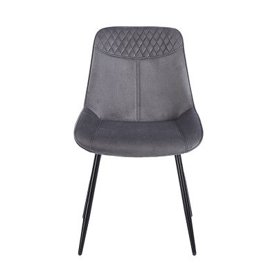 TEREA GREY VELVET ΥΦΑΣΜΑ ΚΑΡΕΚΛΑ ΜΕΤΑΛΛΙΚΗ 51X58X87εκ.