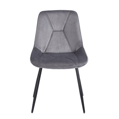 SILVIA GREY VELVET ΥΦΑΣΜΑ ΚΑΡΕΚΛΑ ΜΕΤΑΛΛΙΚΗ 51X58X87εκ.