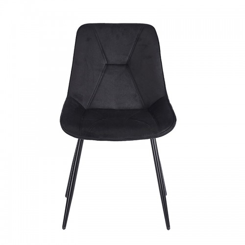 SILVIA BLACK VELVET ΥΦΑΣΜΑ ΚΑΡΕΚΛΑ ΜΕΤΑΛΛΙΚΗ 51X58X87εκ. Τραπεζαρία