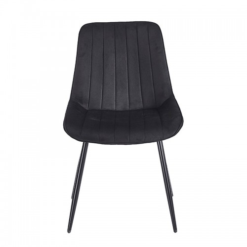 BONY BLACK VELVET ΥΦΑΣΜΑ ΚΑΡΕΚΛΑ ΜΕΤΑΛΛΙΚΗ 51X58X87εκ. Τραπεζαρία