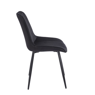 BONY BLACK VELVET ΥΦΑΣΜΑ ΚΑΡΕΚΛΑ ΜΕΤΑΛΛΙΚΗ 51X58X87εκ. Τραπεζαρία