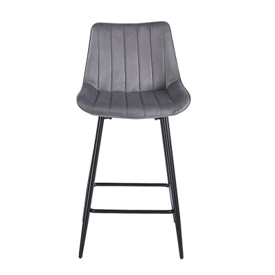 REPO GREY VELVET ΥΦΑΣΜΑ 66εκ. ΣΚΑΜΠΟ ΜΕΤΑΛΛΙΚΟ 48X49X66-96εκ.