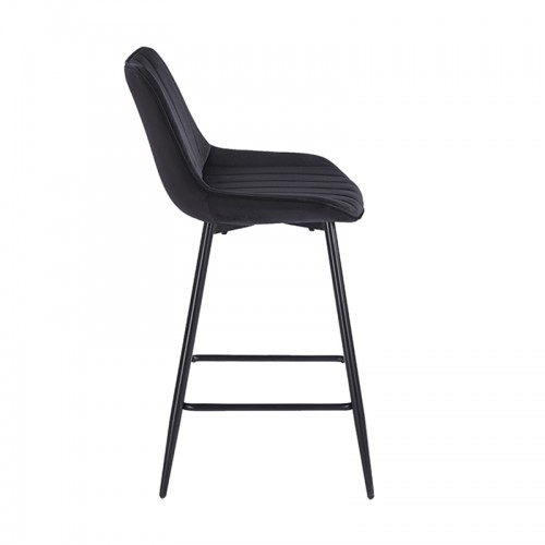 REPO BLACK VELVET ΥΦΑΣΜΑ 66εκ. ΣΚΑΜΠΟ ΜΕΤΑΛΛΙΚΟ 48X49X66-96εκ. Τραπεζαρία