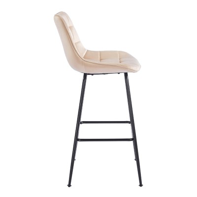 ERMINA BEIGE VELVET ΥΦΑΣΜΑ 75εκ. ΣΚΑΜΠΟ ΜΕΤΑΛΛΙΚΟ 49X50X75-104εκ. Τραπεζαρία