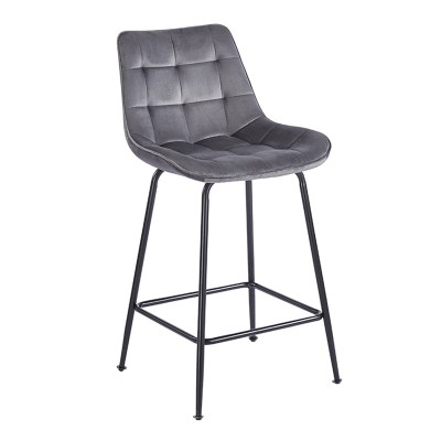 ERMINA GREY VELVET ΥΦΑΣΜΑ 64εκ. ΣΚΑΜΠΟ ΜΕΤΑΛΛΙΚΟ 49X50X64-94εκ.