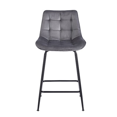 ERMINA GREY VELVET ΥΦΑΣΜΑ 64εκ. ΣΚΑΜΠΟ ΜΕΤΑΛΛΙΚΟ 49X50X64-94εκ.
