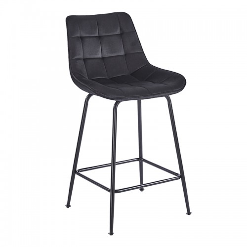 ERMINA BLACK VELVET ΥΦΑΣΜΑ 64εκ. ΣΚΑΜΠΟ ΜΕΤΑΛΛΙΚΟ 49X50X64-94εκ. Τραπεζαρία