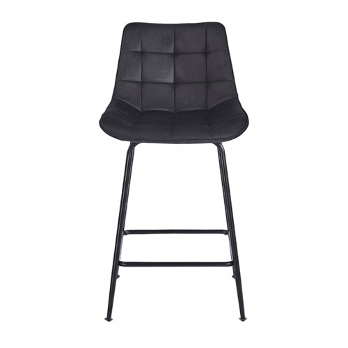 ERMINA BLACK VELVET ΥΦΑΣΜΑ 64εκ. ΣΚΑΜΠΟ ΜΕΤΑΛΛΙΚΟ 49X50X64-94εκ. Τραπεζαρία