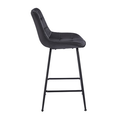 ERMINA BLACK VELVET ΥΦΑΣΜΑ 64εκ. ΣΚΑΜΠΟ ΜΕΤΑΛΛΙΚΟ 49X50X64-94εκ. Τραπεζαρία