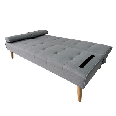 MERYL LIGHT GREY ΥΦΑΣΜΑ ΚΑΝΑΠΕΣ ΚΡΕΒΑΤΙ 170X81X74εκ. Σαλόνι
