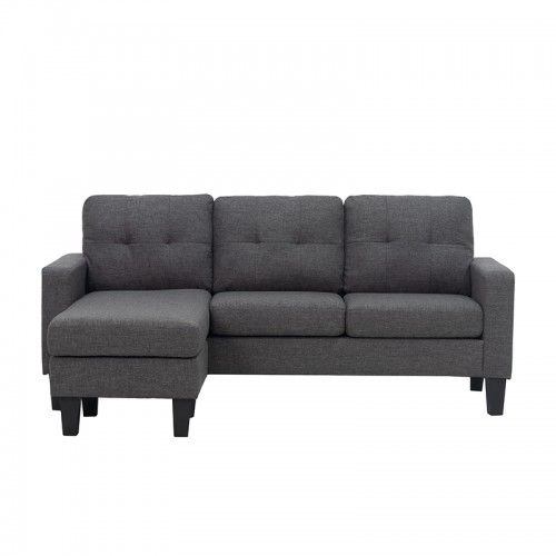 LIANA S DARK GREY ΥΦΑΣΜΑ ΓΩΝΙΑ 185Χ126X84εκ. Σαλόνι
