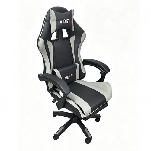 A6060 ΜΑΥΡΟ-ΓΚΡΙ ΠΟΛΥΘΡΟΝΑ GAMING-ΜΕ ΥΠΟΠΟΔΙΟ 64X62X113-121εκ. Έπιπλα Γραφείου